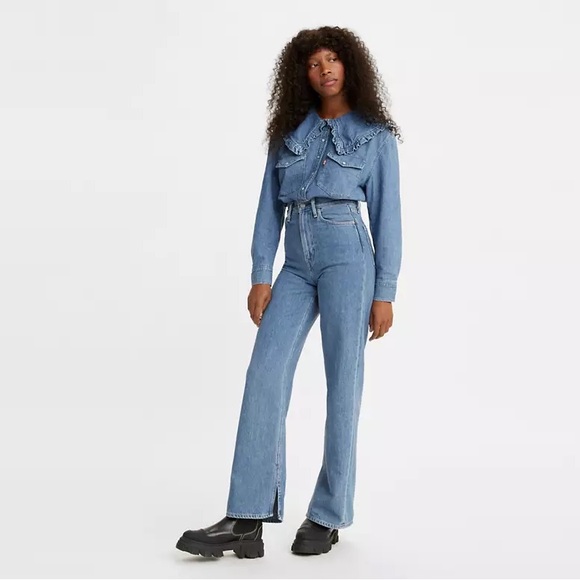 Ganni Denim - LEVI'S® X GANNI SLIT HIGH LOOSE WOMEN'S JEANS 29